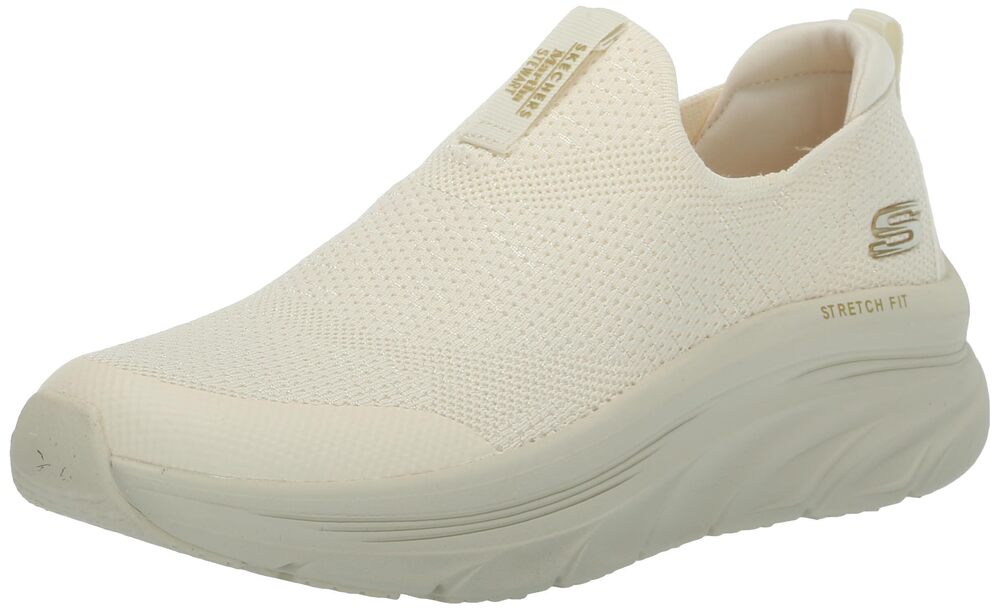 SKECHERS WOMEN'S MARTHA STEWART D'LUX WALKER-ECLIPSE SNEAKER, OFF WHITE, 11